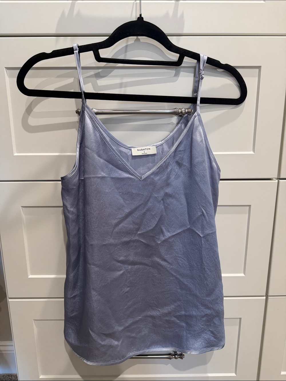 Babaton Lilac Satin V-Neck Camisole